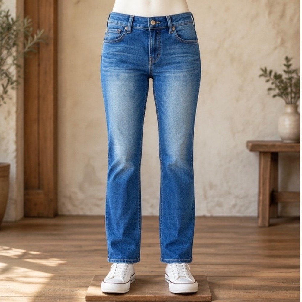 Frye Womens Medium Wash Straight Leg Stretch Denim Jeans Blue Size 8/29